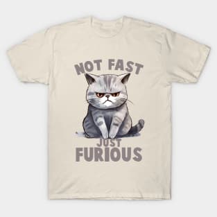 Not Fast, Just Furious Funny Cat T-Shirt